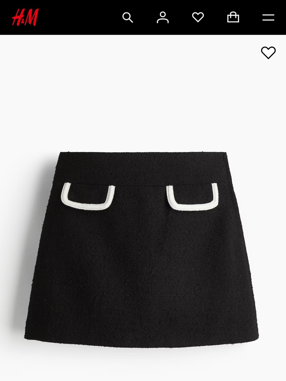 H&M Bouclé Skirt